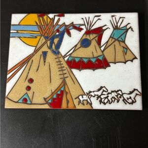 Colorful Teepee Ceramic Tile